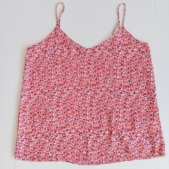 GAP Women's Pink Coral Heart Drapy Camisole Size M - Picture 4 of 12